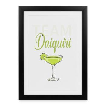 Équipe de cocktails de soirée de jeune fille Daiquiri - Affiche encadrée (27 × 37 cm) - noir - Devant
