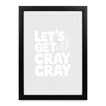 Allons chercher Cray Crayte - Affiche encadrée (27 × 37 cm) - noir - Devant