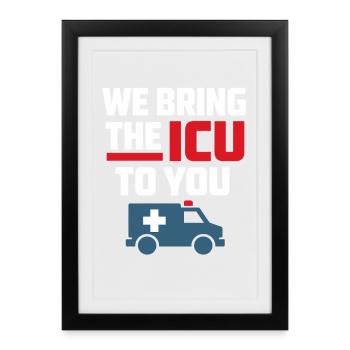 EMT avancé en soins intensifs comme identité - Affiche encadrée (27 × 37 cm) - noir - Devant