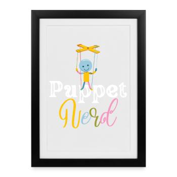 Art de marionnette gerd - Affiche encadrée (27 × 37 cm) - noir - Devant