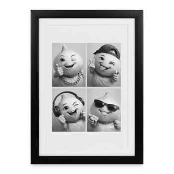 OIGNON - Affiche encadrée (27 × 37 cm) - noir - Devant