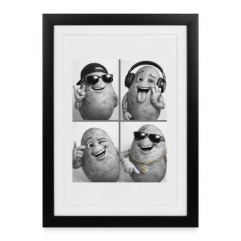 Pomme de terre - Affiche encadrée (27 × 37 cm) - noir - Devant