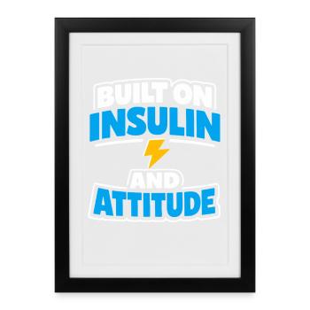 Soutien à l’insuline dans le sang Fierté de type 1 - Affiche encadrée (27 × 37 cm) - noir - Devant