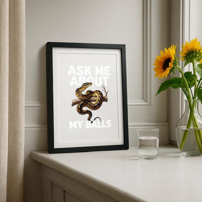 Python roi Serpents Amateurs de terrarium Python Affiche encadrée (27 × 37 cm)