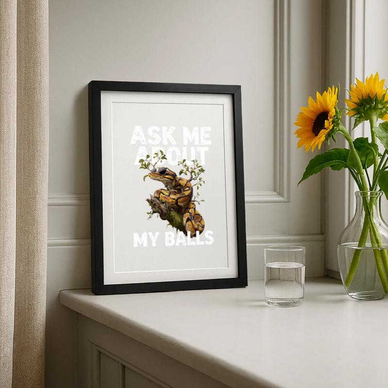 Königspython Schlangen Liebhaber Terrarium Python Gerahmtes Poster (27 × 37 cm)