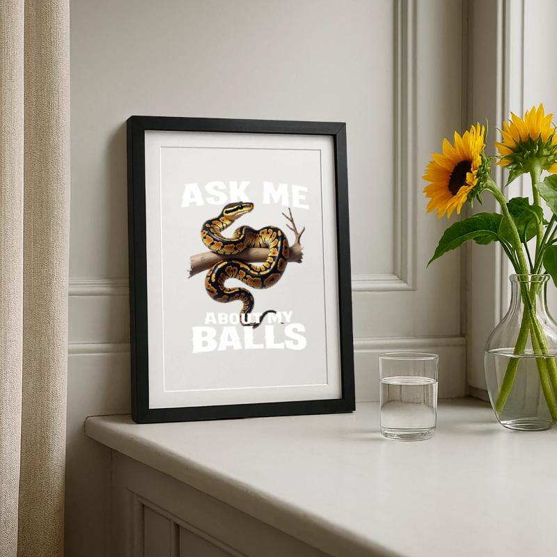 Python roi Serpents Amateurs de terrarium Python Affiche encadrée (27 × 37 cm)