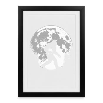Joueur de rugby Bigfoot Moon - Affiche encadrée (27 × 37 cm) - noir - Devant