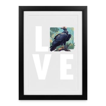 Vautour - Affiche encadrée (27 × 37 cm) - noir - Devant