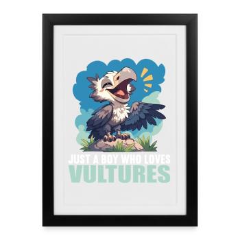 Vautour - Affiche encadrée (27 × 37 cm) - noir - Devant