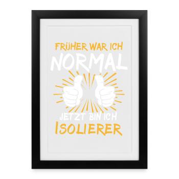 Dicton isolant - Affiche encadrée (27 × 37 cm) - noir - Devant