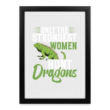  Reptile Hunter Costume Iguana Removal Tech Lizard - Framed poster (27 × 37 cm) - black - Front