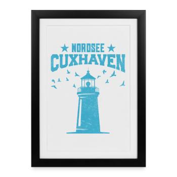 Cuxhaven NORTH SEA CUXHAVEN Holiday Fun - Framed poster (27 × 37 cm) - black - Front