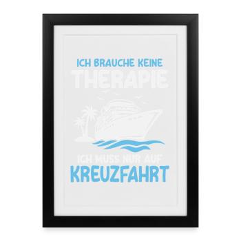 Vacances de croisière Croisières - Affiche encadrée (27 × 37 cm) - noir - Devant