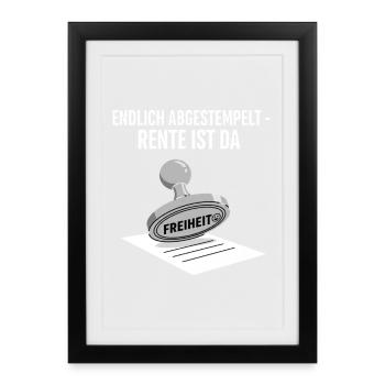 Temple of Freedom: Finally stamped - Framed poster (27 × 37 cm) - black - Front