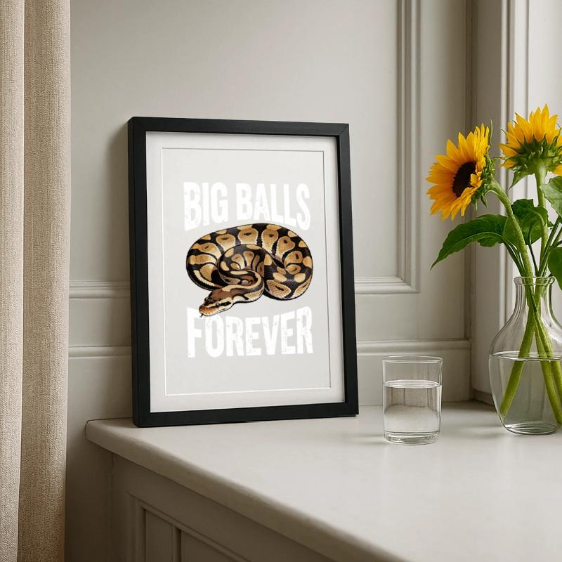 King Python Snakes Lover Terrarium Python Framed poster (27 × 37 cm)