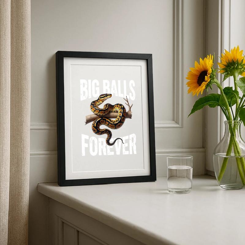 King Python Snakes Lover Terrarium Python Framed poster (27 × 37 cm)