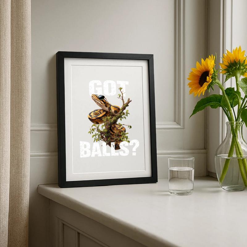 Python roi Serpents Amateurs de terrarium Python Affiche encadrée (27 × 37 cm)