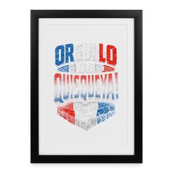 Dominikanisch Orgullo De Quisqueya - Gerahmtes Poster (27 × 37 cm) - Schwarz - Vorne