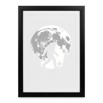 Bigfoot Football Moon Silhouette - Framed poster (27 × 37 cm) - black - Front