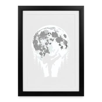 Bigfoot Karaté Moon - Affiche encadrée (27 × 37 cm) - noir - Devant
