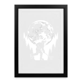 Bigfoot Eishockeyspieler - Framed poster (27 × 37 cm) - black - Front