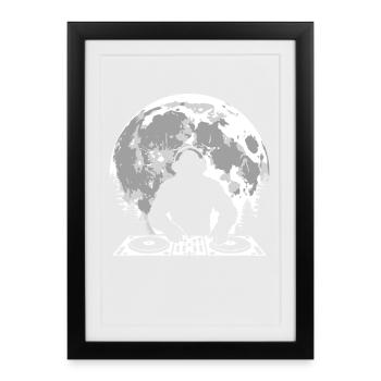 Bigfoot DJ Moon - Affiche encadrée (27 × 37 cm) - noir - Devant