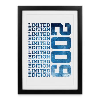ÉDITION LIMITÉE 2009 17 ANS 17E ANNIVERSAIRE - Affiche encadrée (27 × 37 cm) - noir - Devant