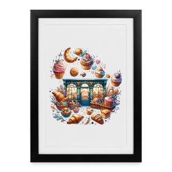 Whimsian Bakery Dream - Framed poster (27 × 37 cm) - black - Front