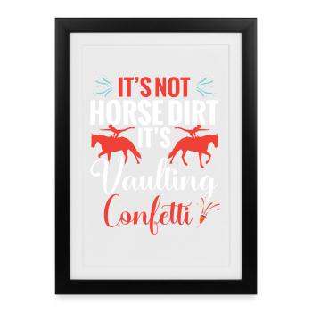  Horse Vaulter Stuff Vaulting Equipment Artistic - Framed poster (27 × 37 cm) - black - Front