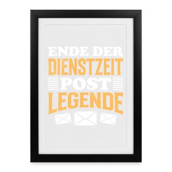 Postman END OF SERVICE POSTAL LEGEND - Framed poster (27 × 37 cm) - black - Front