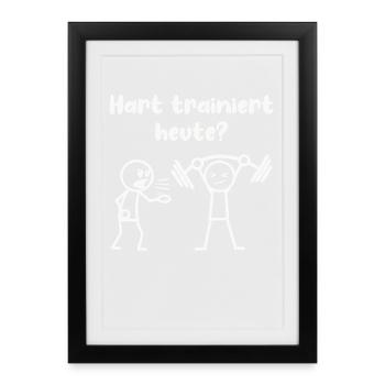 Bonhomme bâton PAUSE POUR LES MUSCLES Drôle - Affiche encadrée (27 × 37 cm) - noir - Devant