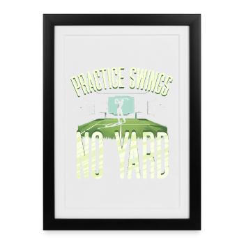 Golf Simulator Practice Swings No Yard - Framed poster (27 × 37 cm) - black - Front