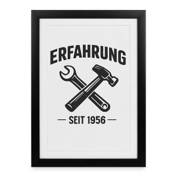 Birthday 1956: Experience for craftsmen - Framed poster (27 × 37 cm) - black - Front