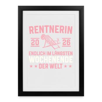 Retraite du plus long week-end 2026 - Affiche encadrée (27 × 37 cm) - noir - Devant