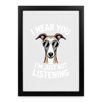 Whippet Sayings Dog Funny Whippet Gift - Framed poster (27 × 37 cm) - black - Front