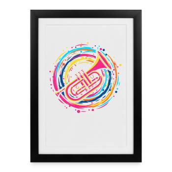 Trumpeter - Framed poster (27 × 37 cm) - black - Front