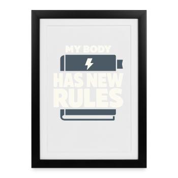 Périménopause Humour Périménopause - Affiche encadrée (27 × 37 cm) - noir - Devant