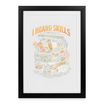 Survivalistes Prepper - Affiche encadrée (27 × 37 cm) - noir - Devant