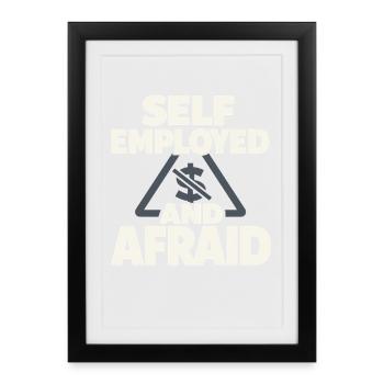 Self-employed freelancer Steuerhumor 1099 Life - Framed poster (27 × 37 cm) - black - Front