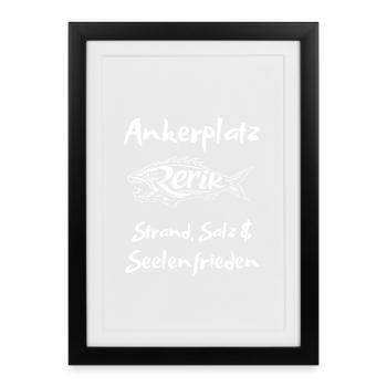 Anchorage Rerik beach, salt and peace of mind - Framed poster (27 × 37 cm) - black - Front