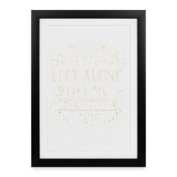 Funny Saying Introverted Nerds Gift Idea - Framed poster (27 × 37 cm) - black - Front