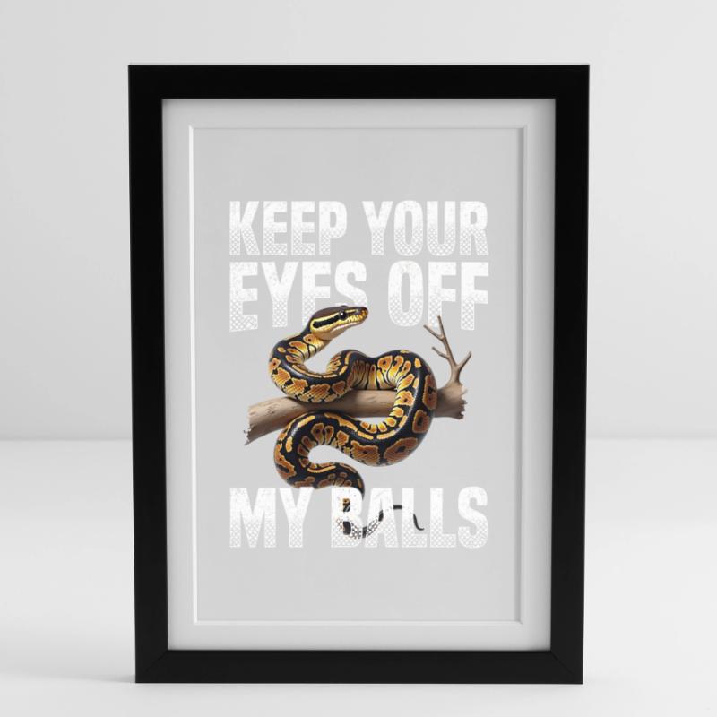 Python roi Serpents Amateurs de terrarium Python Affiche encadrée (27 × 37 cm)