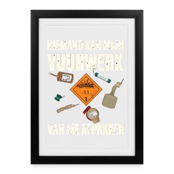Mijn Vuurwerk - Framed poster (27 × 37 cm) - black - Front