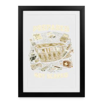 Survivaliste préparé Pas Effrayé - Affiche encadrée (27 × 37 cm) - noir - Devant