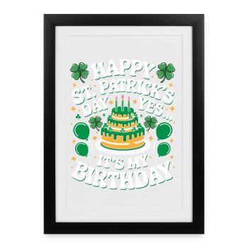 Celtic Birthday Cake - Framed poster (27 × 37 cm) - black - Front