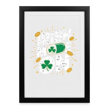 Irish Mom Shamrock Gold Fiesta - Framed poster (27 × 37 cm) - black - Front