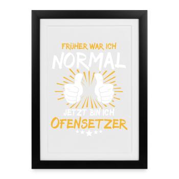 Stove Fitter Saying - Framed poster (27 × 37 cm) - black - Front