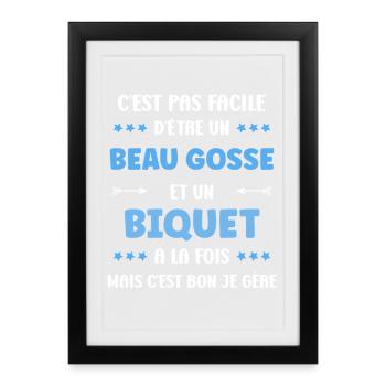 biquet - Affiche encadrée (27 × 37 cm) - noir - Devant