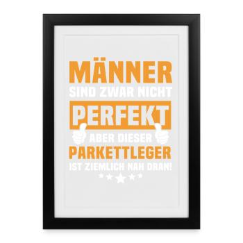 Funny parquet layers sayings - Framed poster (27 × 37 cm) - black - Front
