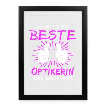 Dictons de l’opticien - Affiche encadrée (27 × 37 cm) - noir - Devant